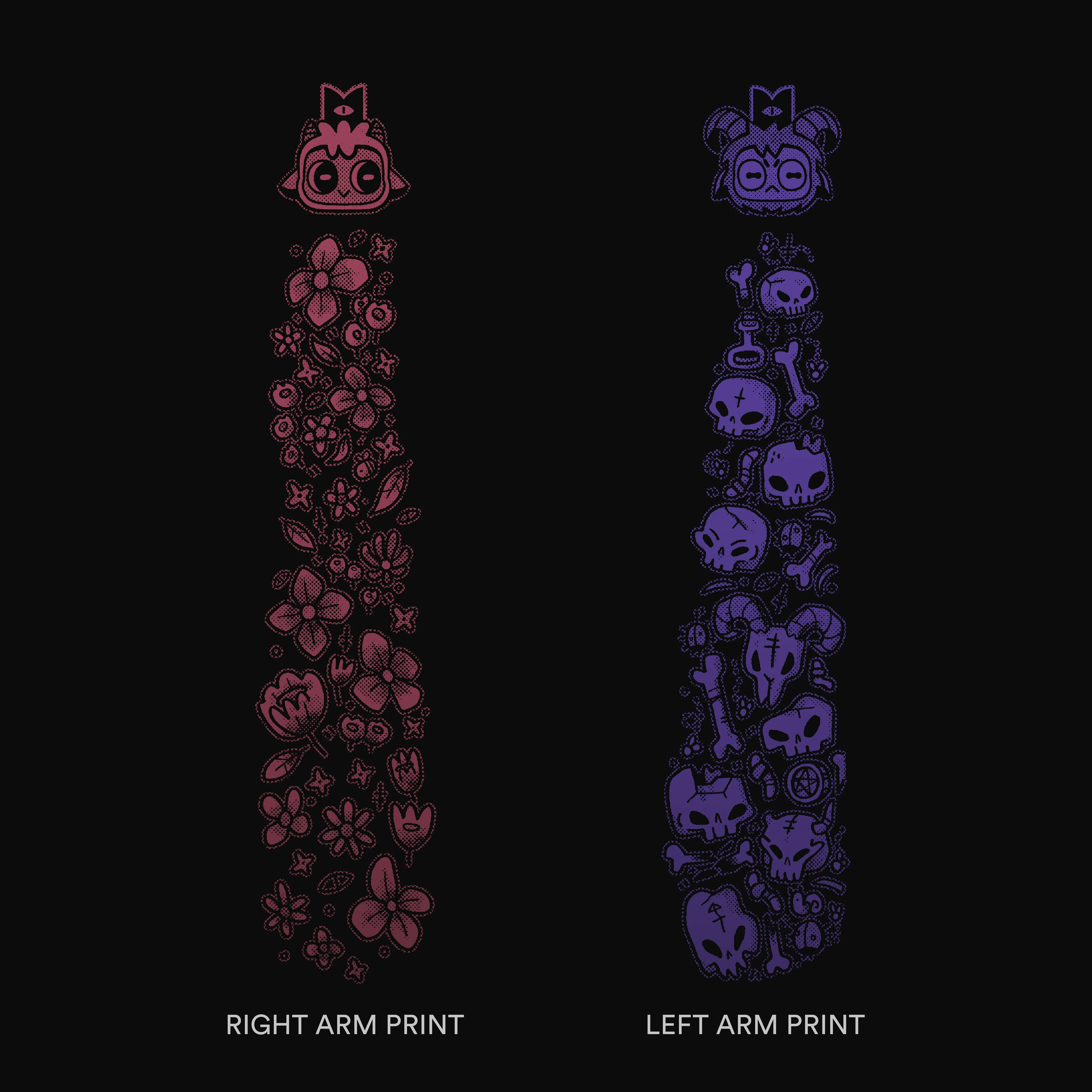Cult of the Lamb Coexist Long Sleeve T-Shirt (Black) - Image 2