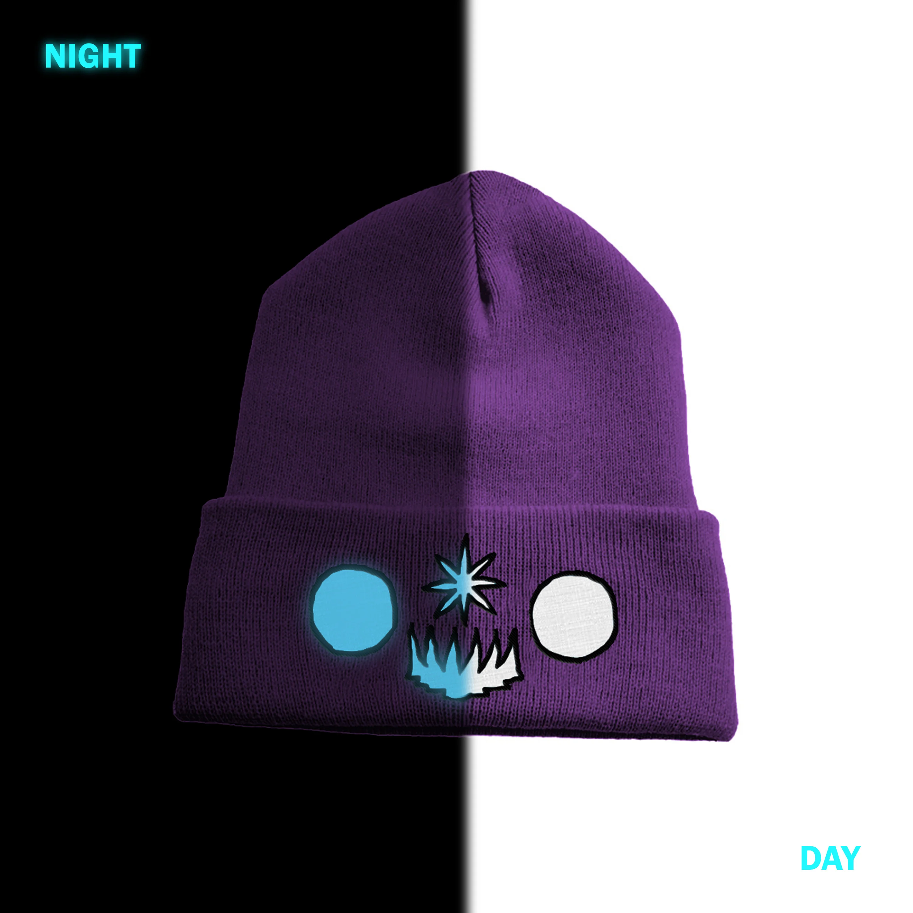Enter the Gungeon Anniversary Glow in the Dark Beanie (Purple) - Image 3