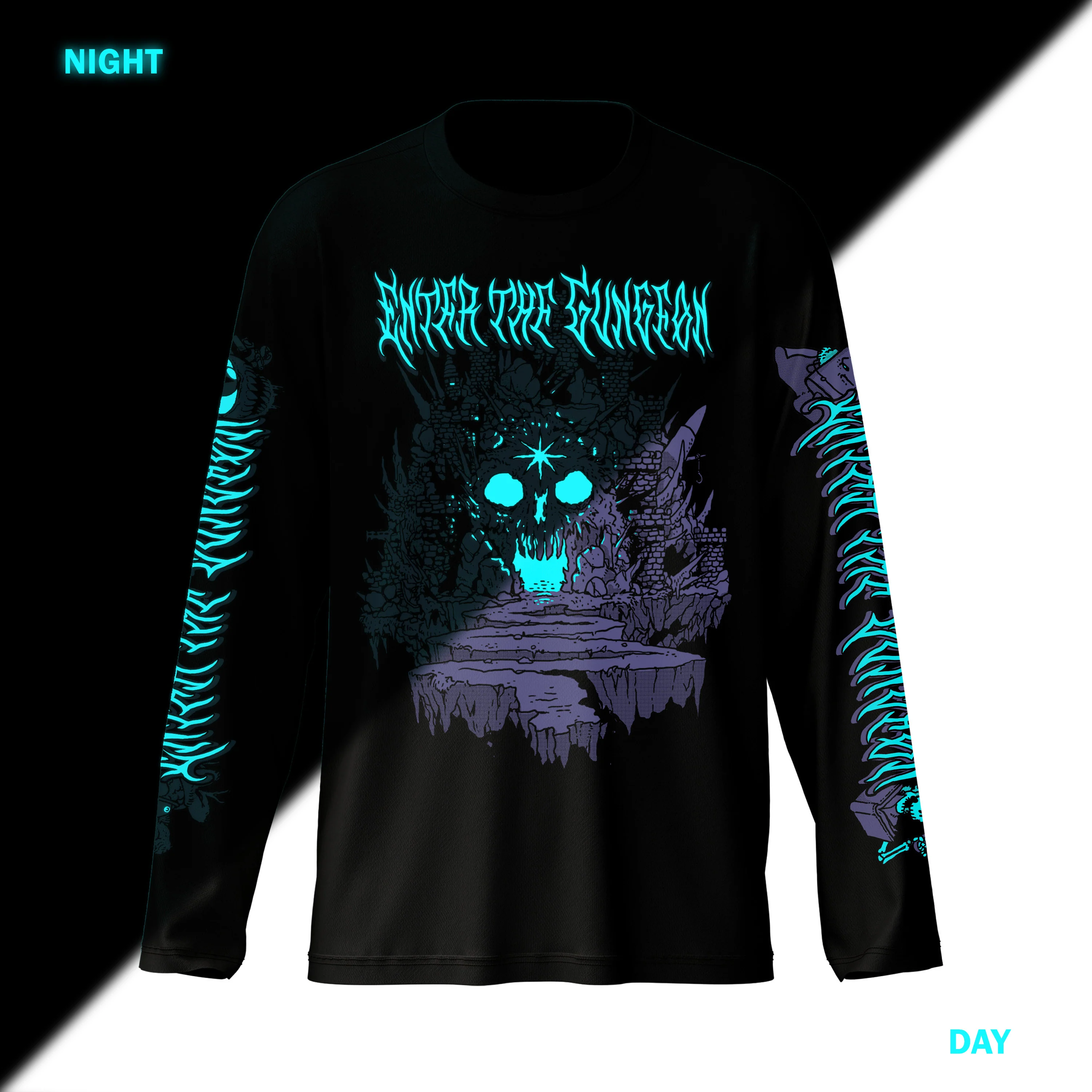 Enter the Gungeon Anniversary Glow in the Dark Long Sleeve T-Shirt (Black) - Image 3
